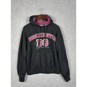 Washington DC USA Capital Black hoodie Sweater womens Large